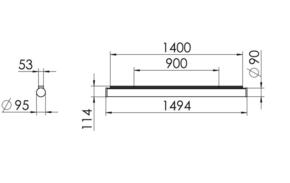 Ridi-Leuchten LED-Anbauleuchte 830 PURELI #SPG0630260BB