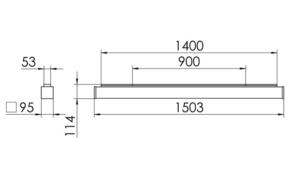 Ridi-Leuchten LED-Anbauleuchte TW PURELI #SPG0630280BB