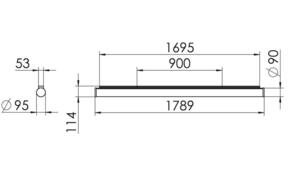 Ridi-Leuchten LED-Anbauleuchte TW PURELI #SPG0630392BB