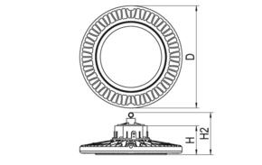 Ridi-Leuchten LED-Hallenstrahler 840 LUNARO360DA #0336965