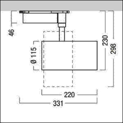 Zumtobel Group LED-Stromschienenstrahler 930, schwarz VIV2 L 580 #60716561