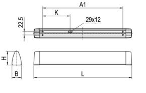 Ridi-Leuchten LED-Wannenleuchte 840 SPN0960NDWS840O0250S