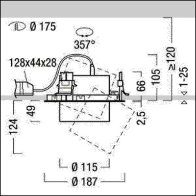 Zumtobel Group LED-Einbaustrahler 840, schwarz VIV2-R L 2 #60716218