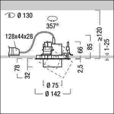 Zumtobel Group LED-Einbaustrahler 830, schwarz VIV2-R S 2 #60715562