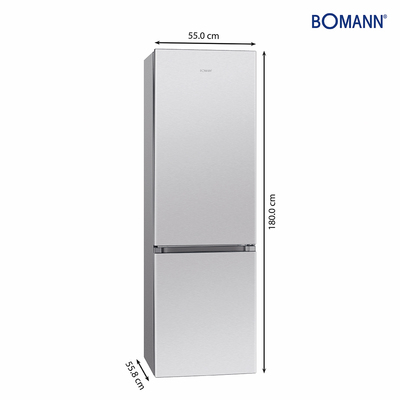 Bomann DA Kühl/Gefrierkombi 180cm,264L KG 184.1 inox-look