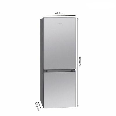 Bomann DA Kühl/Gefrierkombi 143cm,165L KG 322.1 inox-look