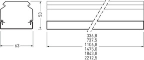 Trilux Blindabeckung aus PVC IP64, weiß 07650BLIP50/64L11201