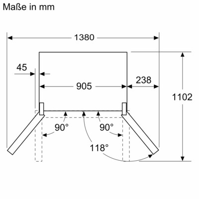 Siemens MDA MultiDoorKühl/Gefrierkombi IQ500,HomeConnect KF96NAXEA