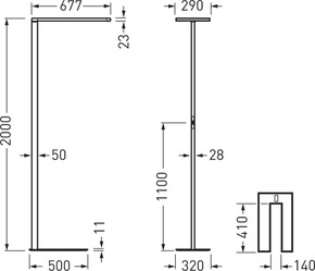 Trilux LED-Stehleuchte 830, DALI, weiß Luceos S G2 #7939051