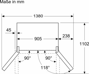 Bosch MDA MultiDoorKühl/Gefrierkombi Serie6 KFN96APEA