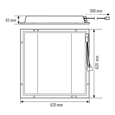 ESYLUX LED-Panel M625 840, DALI CELINE-2 #EQ10132513