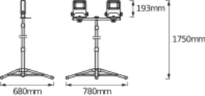 Ledvance LED-Arbeitsleuchte 4000K LED WORK.TRIPOD2X30W