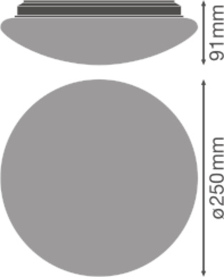 Ledvance LED-Wand-/Deckenleuchte 3000K, mit Sensor SFCIRC.250SEN13W3000