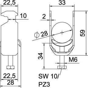 OBO Bettermann Vertr Bügelschelle 22-28mm BS-H1-M-28 FT