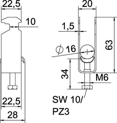 OBO Bettermann Vertr Bügelschelle 2-16mm BS-H2-M-16 FT