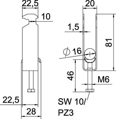 OBO Bettermann Vertr Bügelschelle 2-16mm BS-H3-M-16 FT