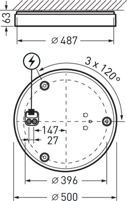 Trilux LED-Leuchte 830, DALI, weiß Olisq RWD3 #8205951