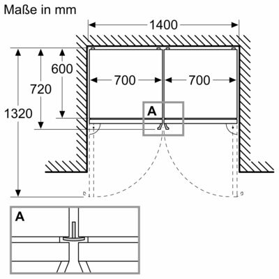 Bosch MDA Kühl/Gefrierkombi Serie 6 KGN49AIBT