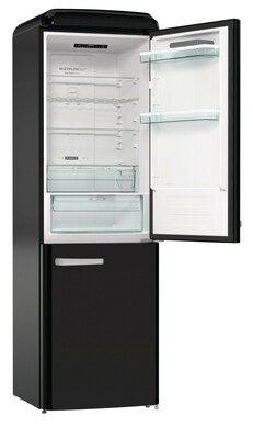 Gorenje Kühl/Gefrierkombi Retrodesign ONRK 619 DBK sw