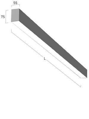 Lightnet LED-Anbauleuchte 4000K, schwarz LA3OBE-840M-L1182