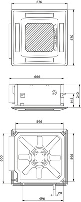 Vaillant Multi-Split Deckenkassette climaVAIR exclusive VAI8/5-035