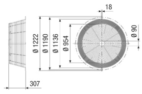 Maico Berührungsschutzgitter Nennweite 1120 SGCI 112