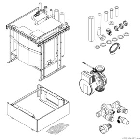 Bosch Thermotechnik Verrohrungsblende weiß 2,08-2,4m 8733715009