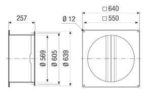 Maico Rohrverschlussklappe Nennweite 500-560 VKRI 50-56