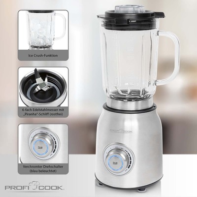 PROFI COOK Universalmixer 1,75L PC-UM 1207 inox