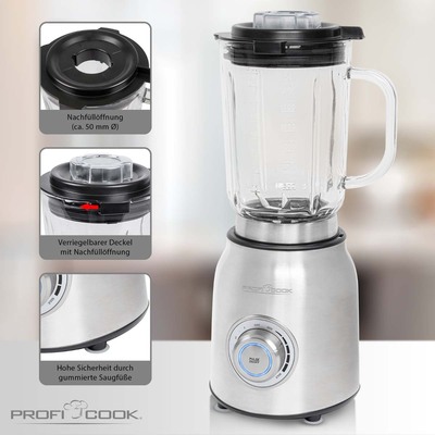 PROFI COOK Universalmixer 1,75L PC-UM 1207 inox