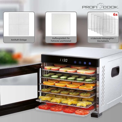 PROFI COOK Dörrobstautomat 6 Ebenen PC-DR 1218 inox