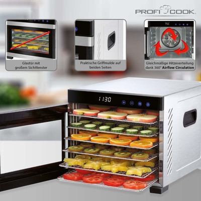 PROFI COOK Dörrobstautomat 6 Ebenen PC-DR 1218 inox