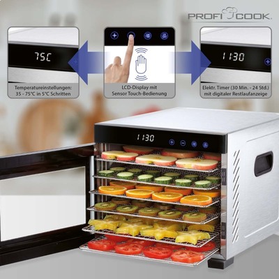 PROFI COOK Dörrobstautomat 6 Ebenen PC-DR 1218 inox