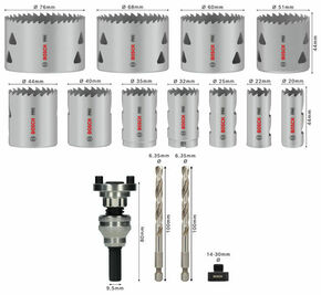 Bosch Power Tools Pro Lochsägen Set Q-Lock Muti Material 15tlg 2608901549VE(15)