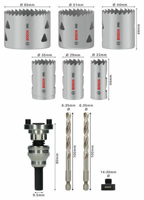 Bosch Power Tools Pro Lochsägen Set Q-Lock Muti Material 10tlg 2608901551VE(10)