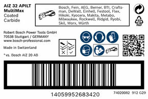 Bosch Power Tools Pro Sägeblatt Starlock AIZ 32 AP 2608902397