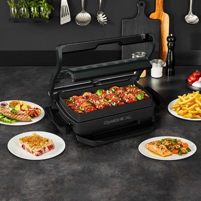 Tefal TEF Kontakt-Grill m.Backs. OptiGrill+XL GC7248 sw