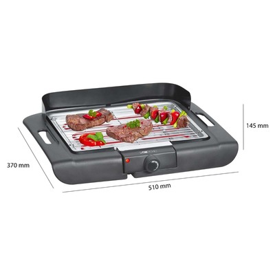 CTC Clatronic Barbecue-Tischgrill m.Windschutz CTC BQ 3507 sw
