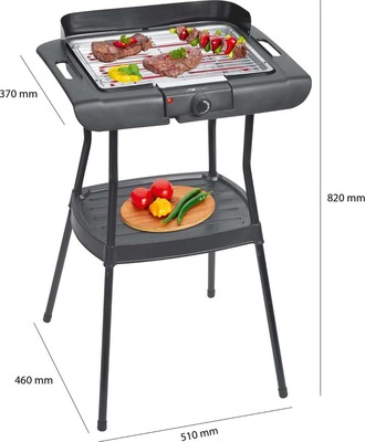 CTC Clatronic Barbecue-Standgrill m.Windschutz CTC BQS 3508 sw