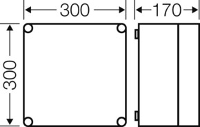 Hensel Leergehäuse 300x300x170 Mi 0200