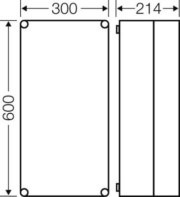 Hensel Leergehäuse 275x575x191mm Mi 0410