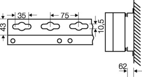 Hensel Montageschiene Mi MS 2