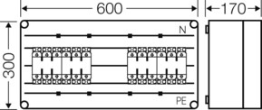 Hensel Sicherungsgehäuse 4xNH00 3p.250A 5p Mi 6461