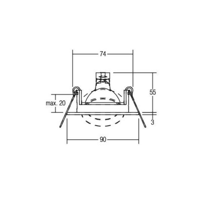 Brumberg Leuchten NV-Einbaustrahler GX5,3/50W silber 20353680