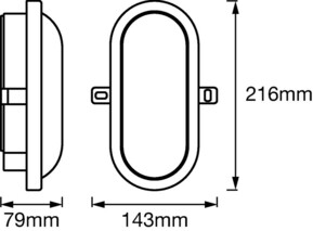 Ledvance LED-Wand-/Deckenleuchte 4000K weiß LEDBULKHEAD11W840WT