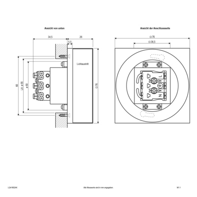 EVN Lichttechnik LED-Wandeinbauleuchte LQ41802AK