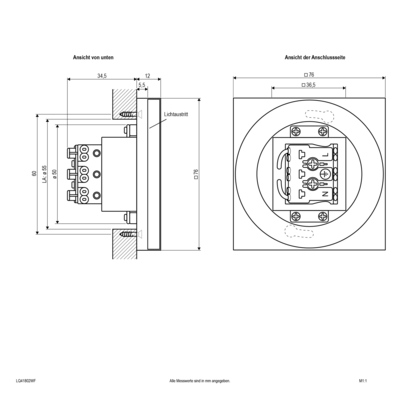 EVN Lichttechnik LED-Wandeinbauleuchte LQ41802WF