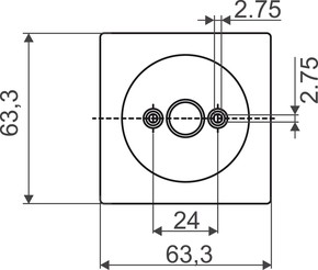 Busch-Jaeger Zentralscheibe anthrazit f.3Stufen-Drehschalt 2542 DR/01-81