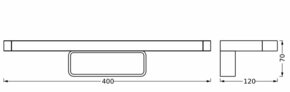 Ledvance LED-Spiegelleuchte 3000/4000K, schwarz LED B #4099854096075