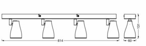 Ledvance LED-Leuchte 4x GU10 2700K, weiß LED S #4058075826472